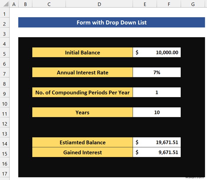 Cách tạo biểu mẫu với danh sách thả xuống trong Excel