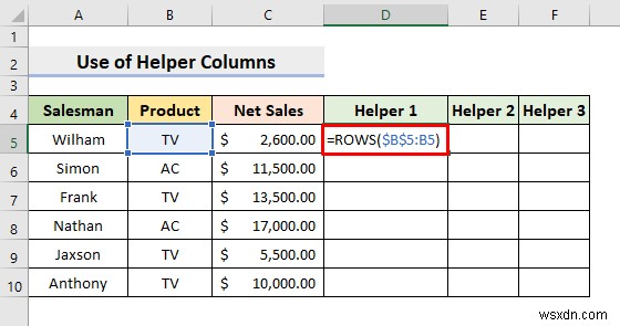 Tạo bộ lọc thả xuống để trích xuất dữ liệu dựa trên lựa chọn trong Excel