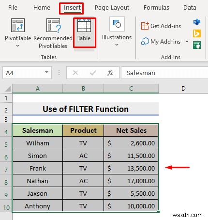 Tạo bộ lọc thả xuống để trích xuất dữ liệu dựa trên lựa chọn trong Excel