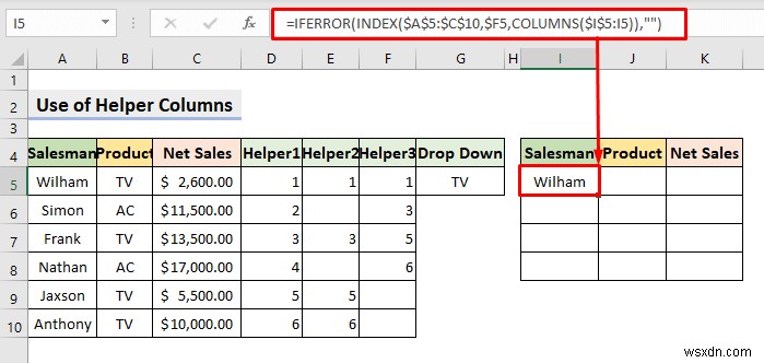 Tạo bộ lọc thả xuống để trích xuất dữ liệu dựa trên lựa chọn trong Excel