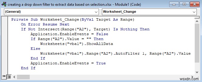 Tạo bộ lọc thả xuống để trích xuất dữ liệu dựa trên lựa chọn trong Excel