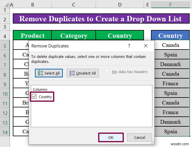 Cách tạo danh sách thả xuống có giá trị duy nhất trong Excel (4 phương pháp)