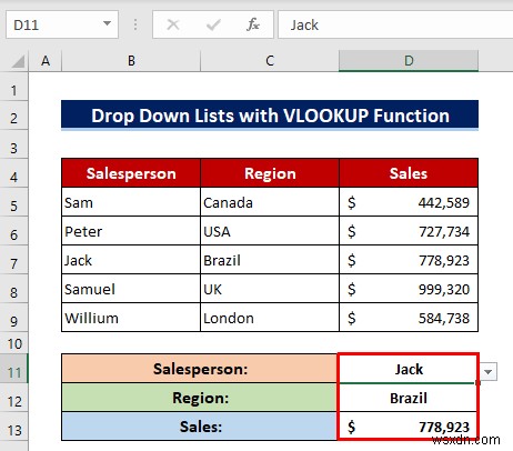 Cách sử dụng công thức VLOOKUP tùy chỉnh trong xác thực dữ liệu Excel