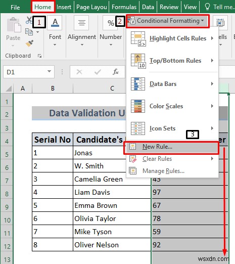 Cách sử dụng xác thực dữ liệu trong Excel với màu (4 cách)