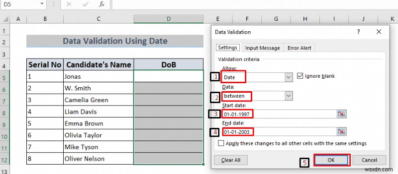 Cách sử dụng xác thực dữ liệu trong Excel với màu (4 cách)