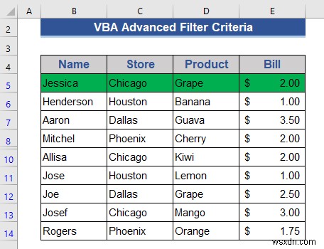 Ví dụ về Excel VBA với tiêu chí bộ lọc nâng cao (6 trường hợp)