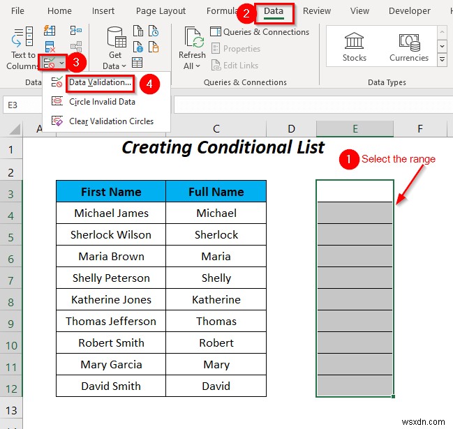 Cách sử dụng câu lệnh IF trong công thức xác thực dữ liệu trong Excel (6 cách)