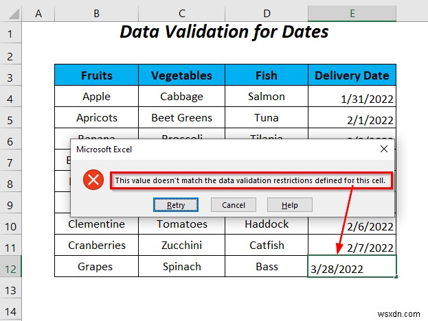 Cách sử dụng câu lệnh IF trong công thức xác thực dữ liệu trong Excel (6 cách)