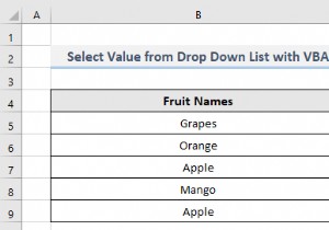 VBA để chọn giá trị từ danh sách thả xuống trong Excel (2 phương pháp)