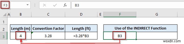 Cách chuyển văn bản thành công thức bằng hàm INDIRECT trong Excel