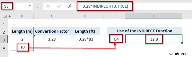 Cách chuyển văn bản thành công thức bằng hàm INDIRECT trong Excel