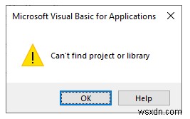 [Đã sửa]:Không thể tìm thấy lỗi dự án hoặc thư viện trong Excel (3 giải pháp)