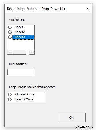 Giá trị duy nhất trong danh sách thả xuống với VBA trong Excel (Hướng dẫn đầy đủ)