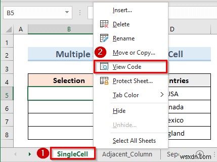 Tạo danh sách thả xuống xác thực dữ liệu với nhiều lựa chọn trong Excel