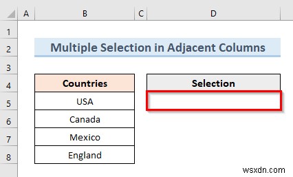 Tạo danh sách thả xuống xác thực dữ liệu với nhiều lựa chọn trong Excel