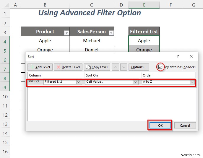 Cách sao chép danh sách thả xuống của bộ lọc trong Excel (5 cách)