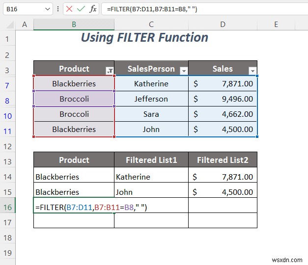 Cách sao chép danh sách thả xuống của bộ lọc trong Excel (5 cách)