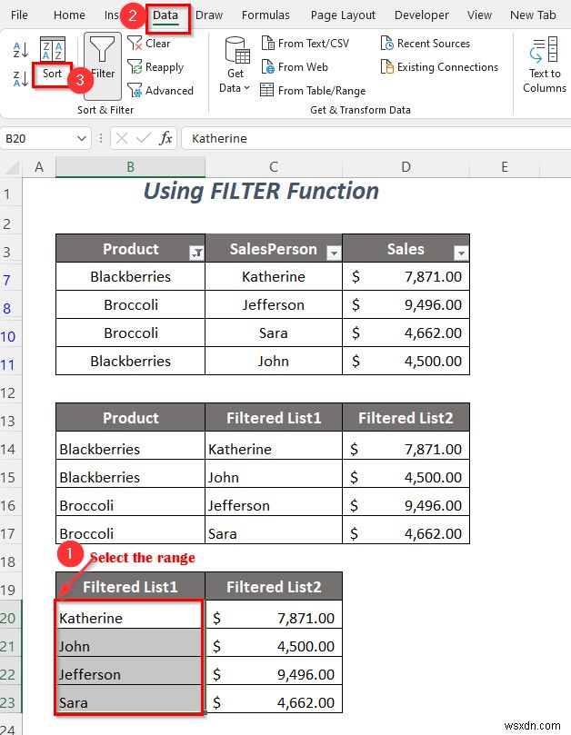 Cách sao chép danh sách thả xuống của bộ lọc trong Excel (5 cách)