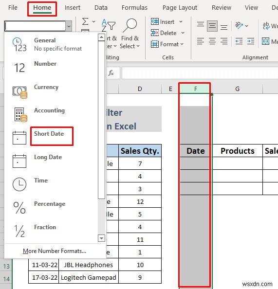 Cách lọc phạm vi ngày trong Excel (5 phương pháp dễ dàng)