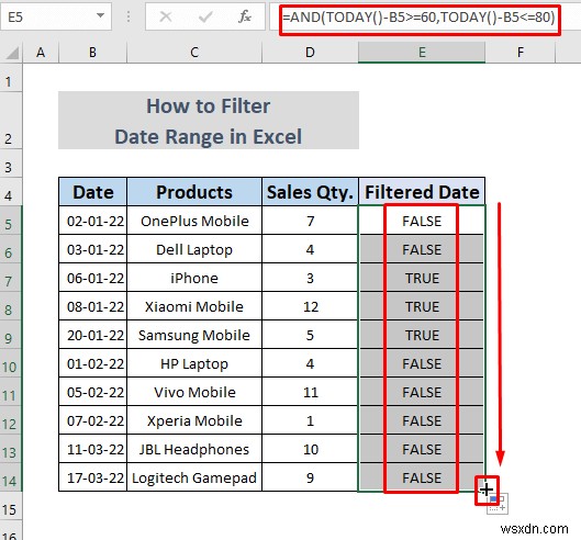 Cách lọc phạm vi ngày trong Excel (5 phương pháp dễ dàng)