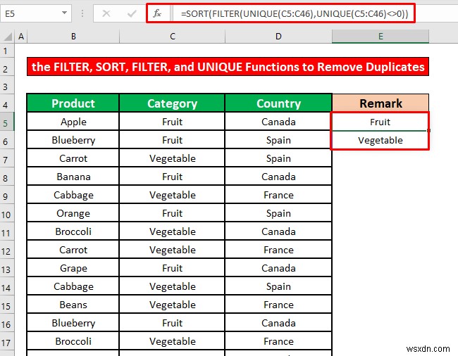 Cách xóa bản sao khỏi danh sách thả xuống trong Excel (4 phương pháp)