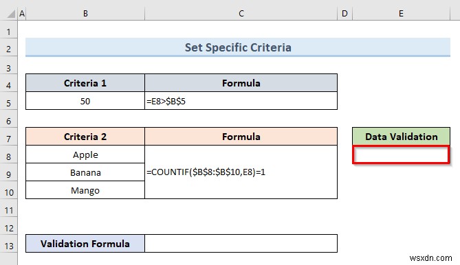Cách áp dụng nhiều xác thực dữ liệu trong một ô trong Excel (3 Ví dụ)