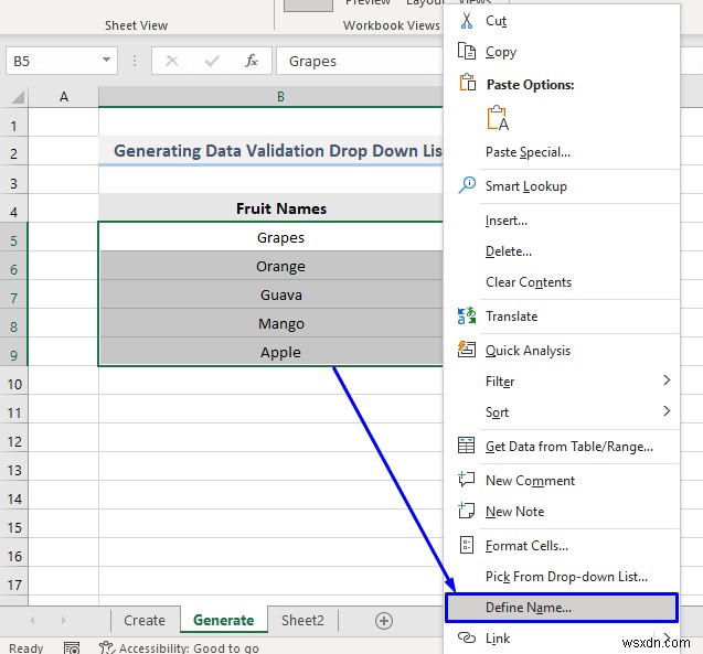 Danh sách thả xuống xác thực dữ liệu với VBA trong Excel (7 ứng dụng)