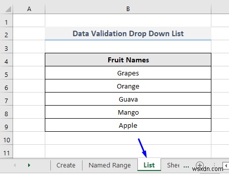 Danh sách thả xuống xác thực dữ liệu với VBA trong Excel (7 ứng dụng)