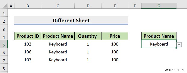 Cách chọn từ thả xuống và kéo dữ liệu từ trang tính khác nhau trong Excel