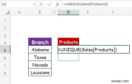 Cách trích xuất dữ liệu dựa trên lựa chọn danh sách thả xuống trong Excel