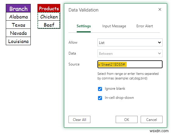 Cách trích xuất dữ liệu dựa trên lựa chọn danh sách thả xuống trong Excel