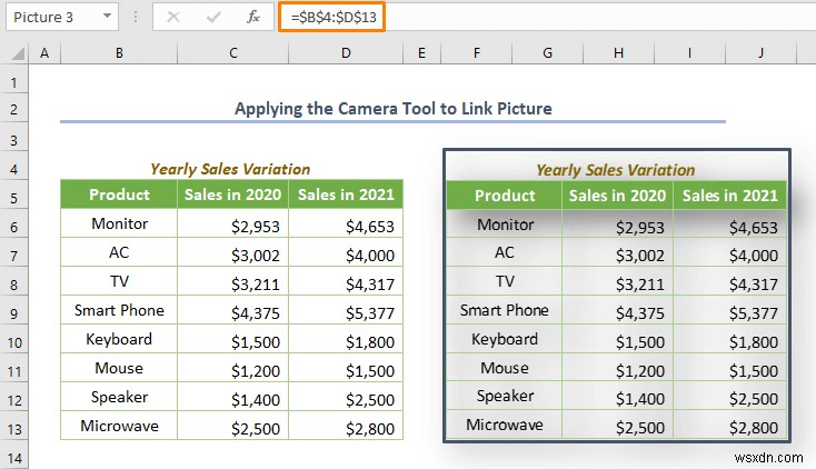 Cách liên kết ảnh với giá trị ô trong Excel (4 phương pháp nhanh)