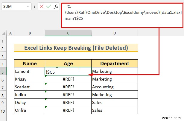 Tại sao các liên kết Excel của tôi tiếp tục bị hỏng? (3 lý do với giải pháp)