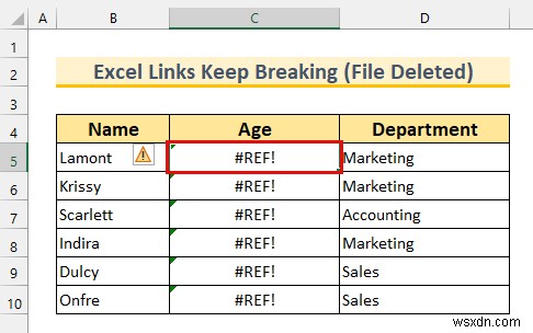 Tại sao các liên kết Excel của tôi tiếp tục bị hỏng? (3 lý do với giải pháp)