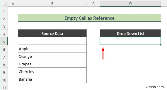 Cách thêm tùy chọn trống vào danh sách thả xuống trong Excel (2 phương pháp)