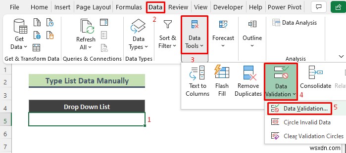 Cách thêm tùy chọn trống vào danh sách thả xuống trong Excel (2 phương pháp)