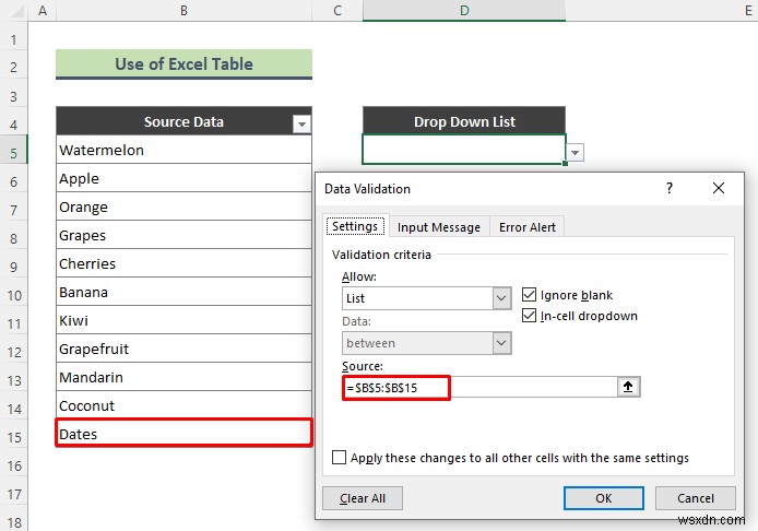 Cách thêm tùy chọn trống vào danh sách thả xuống trong Excel (2 phương pháp)