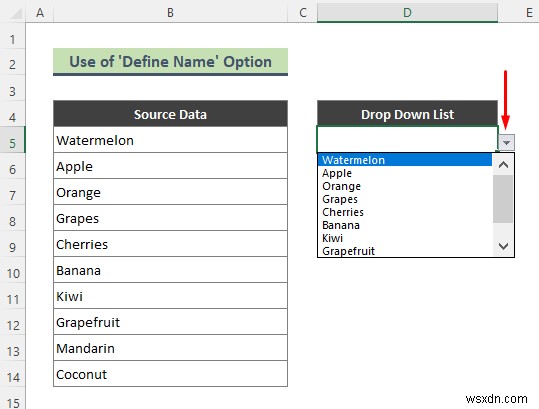 Cách thêm tùy chọn trống vào danh sách thả xuống trong Excel (2 phương pháp)