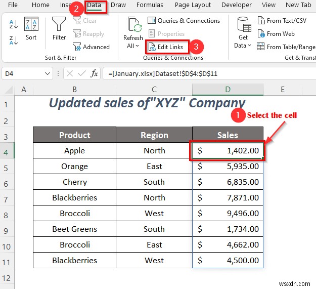 [Khắc phục]:Liên kết chỉnh sửa Excel Thay đổi nguồn không hoạt động