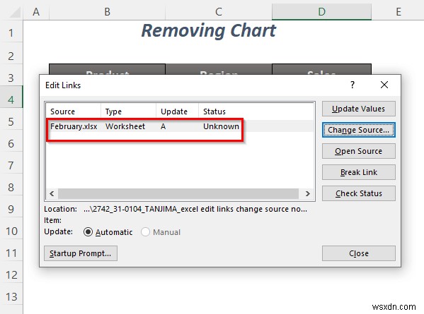 [Khắc phục]:Liên kết chỉnh sửa Excel Thay đổi nguồn không hoạt động