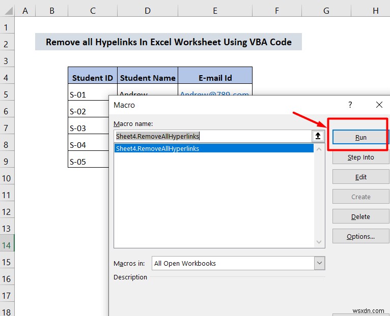 Cách xóa siêu liên kết vĩnh viễn trong Excel (4 cách)