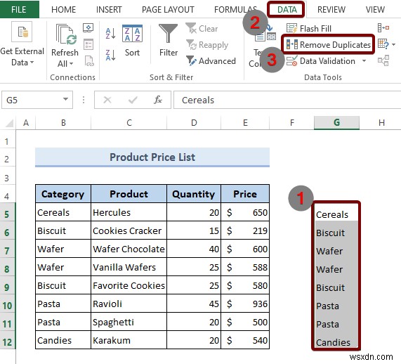 Tạo bộ lọc Excel bằng danh sách thả xuống dựa trên giá trị ô