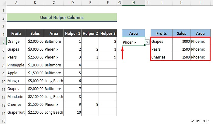 Danh sách thả xuống xác thực dữ liệu Excel với bộ lọc (2 ví dụ)