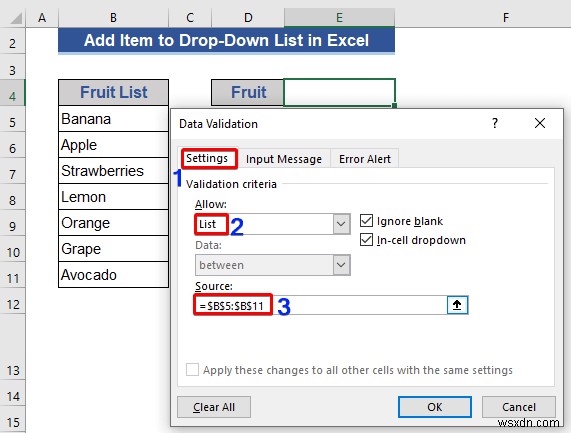 Cách thêm mục vào danh sách thả xuống trong Excel (5 phương pháp)