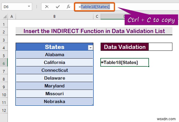Cách tạo danh sách xác thực dữ liệu từ bảng trong Excel (3 phương pháp)
