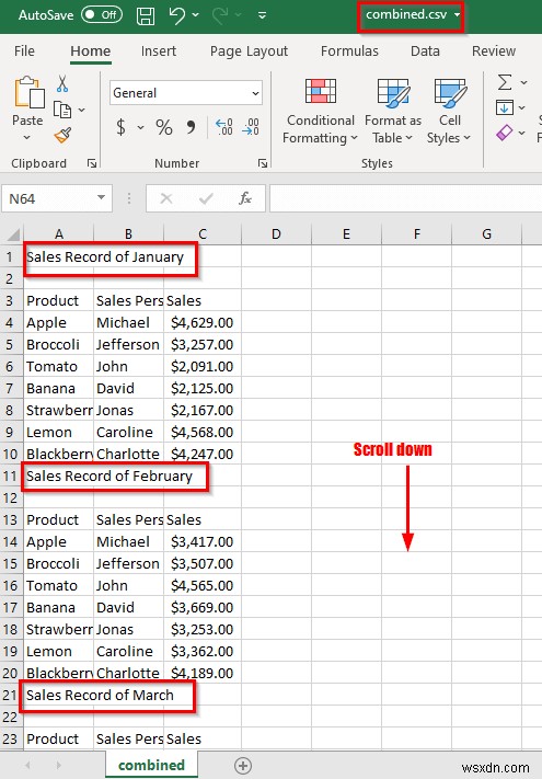 Cách hợp nhất các tệp Excel thành một bằng CMD (4 bước)