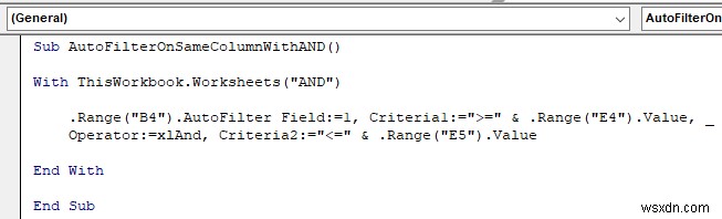 VBA để tự động lọc với nhiều tiêu chí trên cùng một trường trong Excel (4 phương pháp)