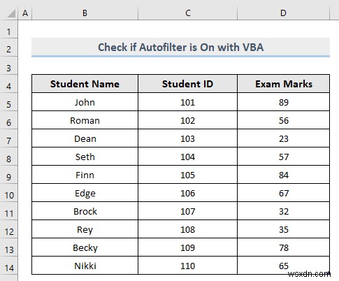 Excel VBA để kiểm tra xem AutoFilter có được bật hay không (4 cách dễ dàng)