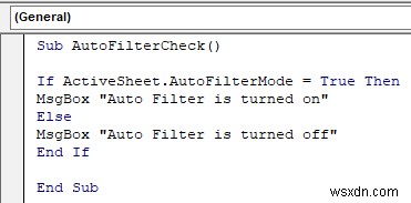 Excel VBA để kiểm tra xem AutoFilter có được bật hay không (4 cách dễ dàng)