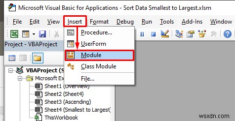 Bộ lọc tự động VBA:Sắp xếp Nhỏ nhất đến Lớn nhất (3 Phương pháp)